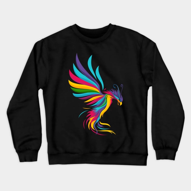 rainbow phoenix Crewneck Sweatshirt by keenkei